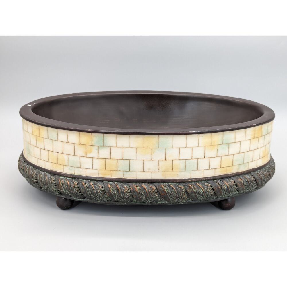 Mastercraft 2003 Basin 15" Tiled Bowl Table Centerpiece Home Decor Heavy Vintage